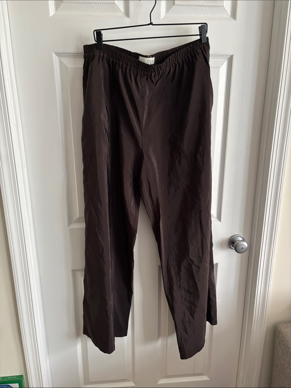 Zara Brown Elastic-Waist Casual Pants